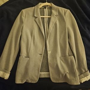 Grey and white blazer